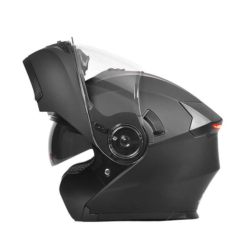108 LED หมวกกันน็อคไฟท้ายเพื่อความปลอดภัย DOT Certified Flip Up Helmet