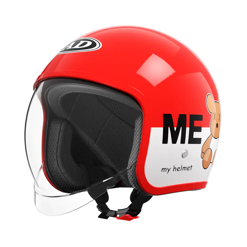 FG06 Kids Retro Open Face หมวกกันน็อครถจักรยานยนต์ ABS Mountain Off Road Helmet